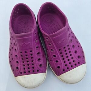 Native Shoes Malibu Pink Gradient Block Stripe‎ Jefferson Slip Toddler Girl 7c